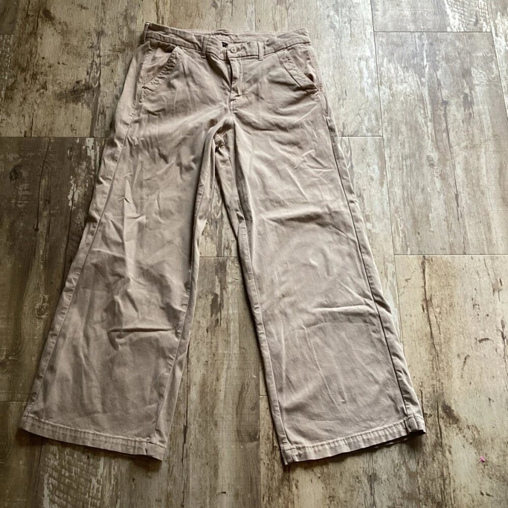 AMERICAN EAGLE Skater Trouser Pants Beige Stretch Y2K Women’s 12
